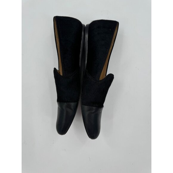 Nurture Womens Black Leather & Bovine Hair Reikel Loafers Size 8M - Picture 4 of 9